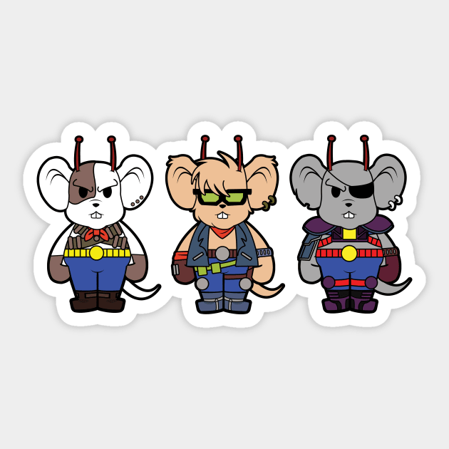 Biker Mice From Mars Chibi Sticker by liora natalia